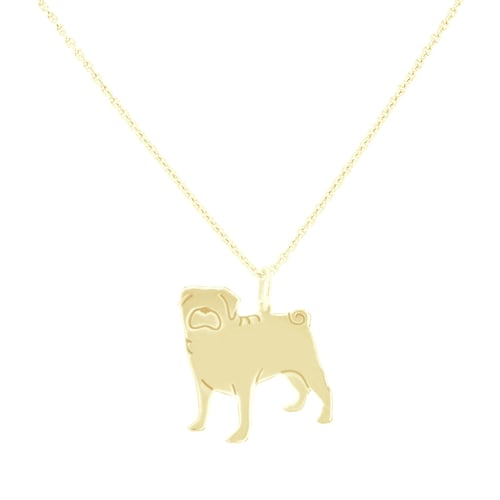 Přívěsek ve tvaru psa s gravírem Pug