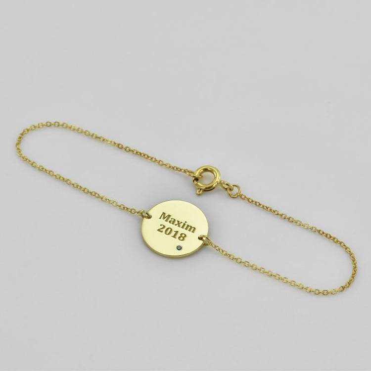 Zlatý minimalistický náramek 39646