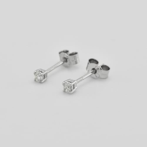 Napichovací náušnice s 0.12ct diamanty Atara
