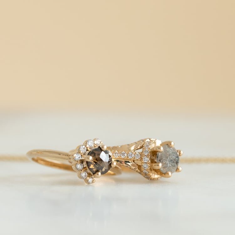 Prsten se salt and pepper diamantem Ammiel 124792