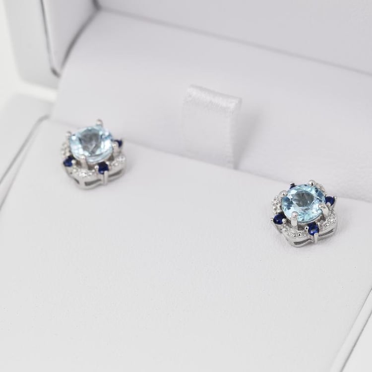 Náušnice s topazy 21398