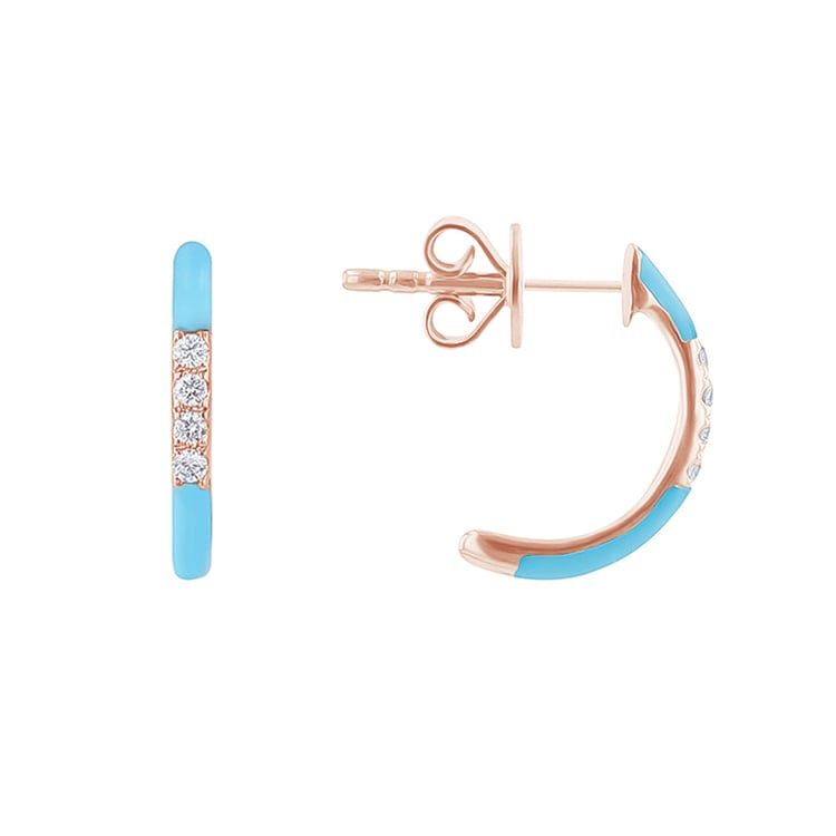 Modré keramické náušnice s diamanty Edela 128716