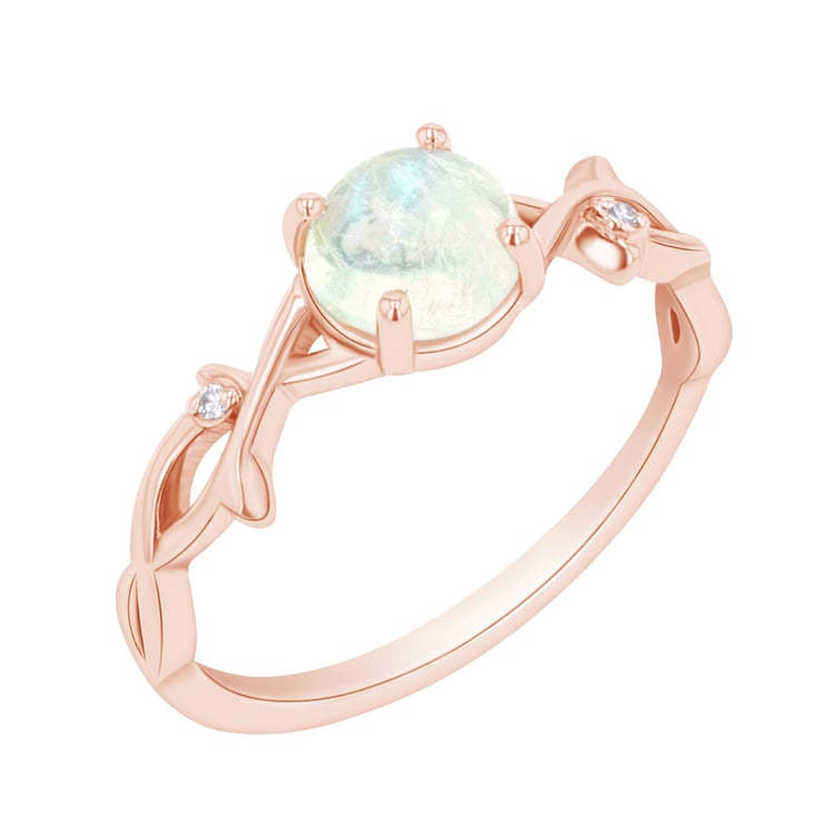 Rozvodový prsten s měsíčním kamenem a diamanty Harry 165294