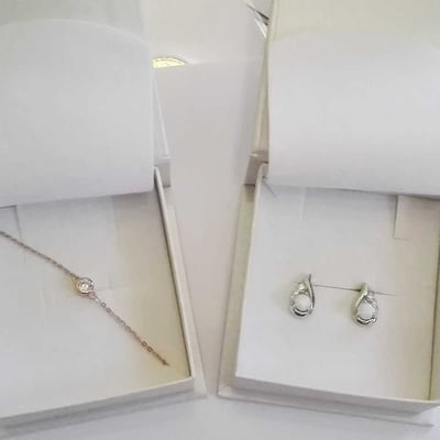 Opálové náušnice a náramek se zirkonem