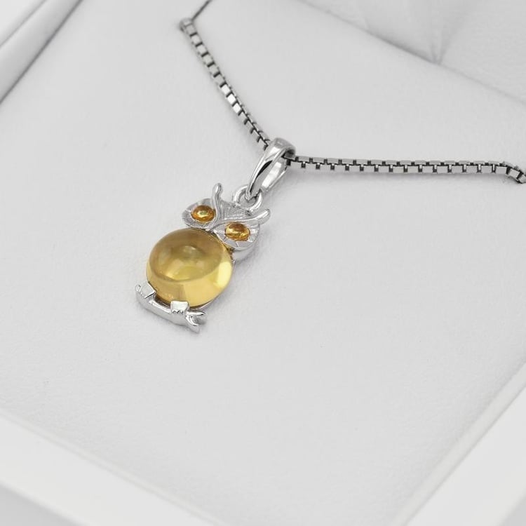 Přívěsek ze stříbra s citrínem 28569