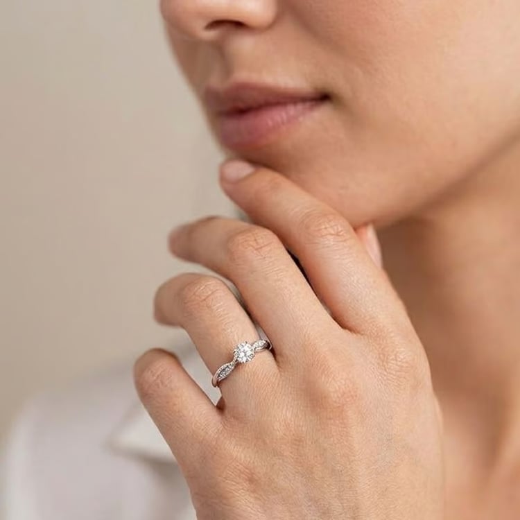 Zásnubní prsten ze zlata s 0.3ct IGI certifikovaným diamantem Aliye 166507