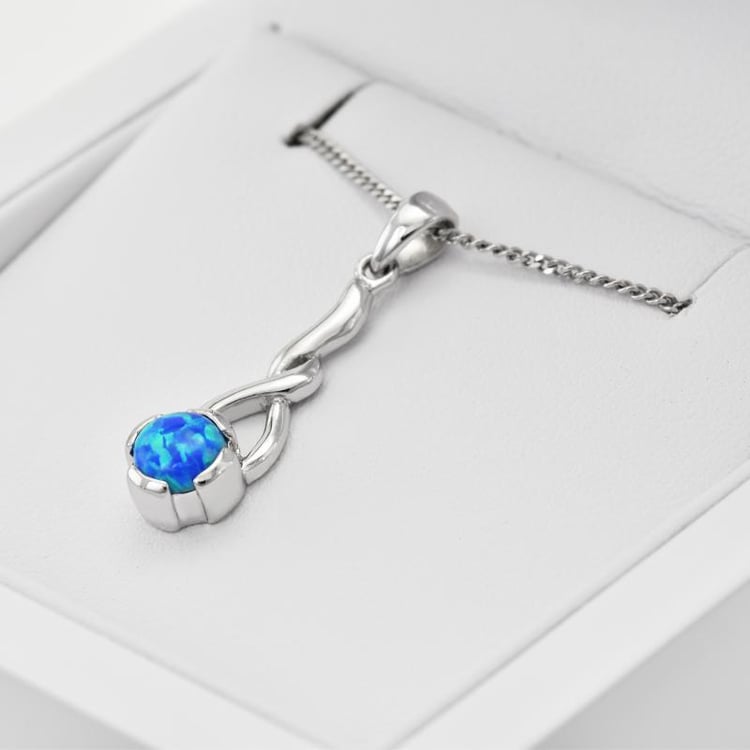 Náhrdelník s modrým opálem 17848