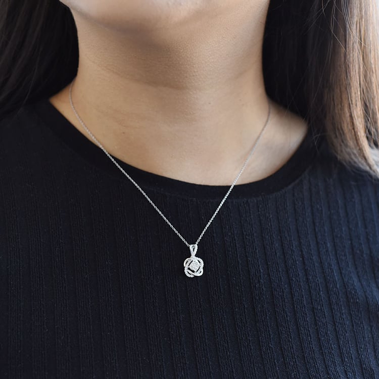 Proplétaný přívěsek s lab-grown diamanty 96208