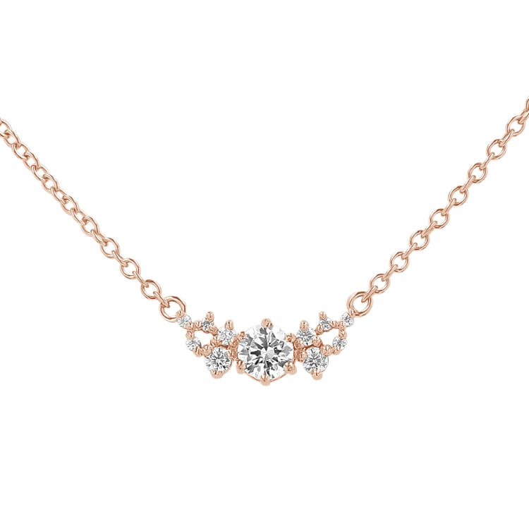 Cluster náhrdelník s diamanty Luna 153462