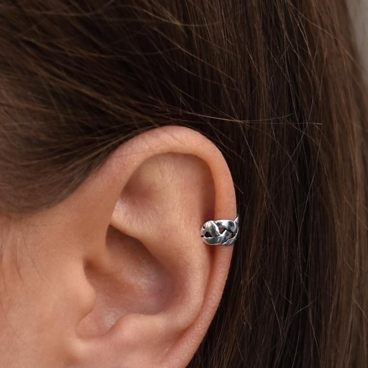 Stříbrný ear cuff Geelia 35905