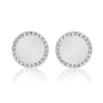 Stříbrné manžetové knoflíčky s diamanty Tallis