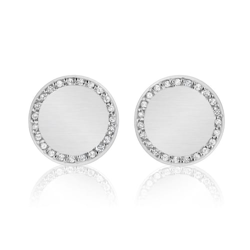 Stříbrné manžetové knoflíčky s diamanty Tallis