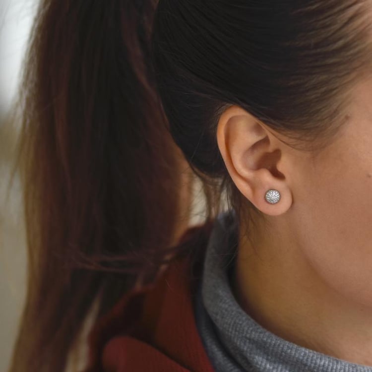 Stříbrné zirkonové náušnice 50754