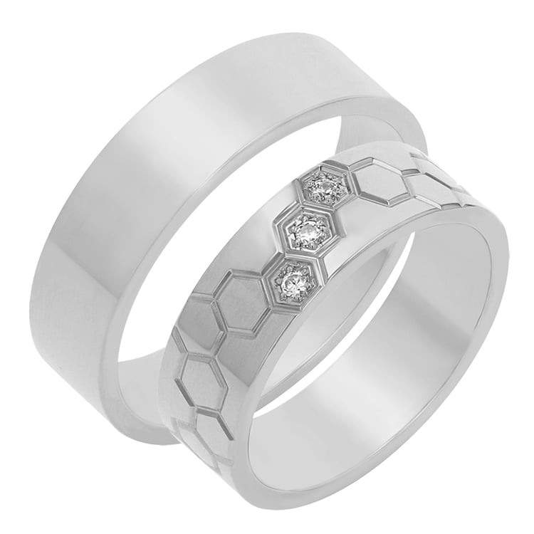 Snubní prsteny z bílého zlata 77895