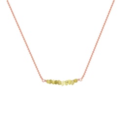 Zlatý choker se žlutými nebroušenými diamanty Inaku