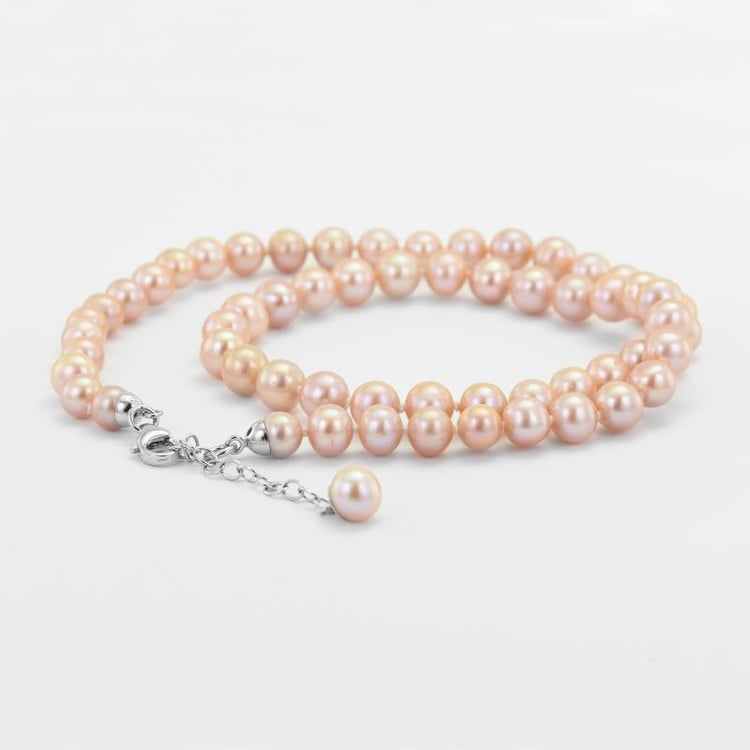 Náhrdelník s levandulovými perlami 50828