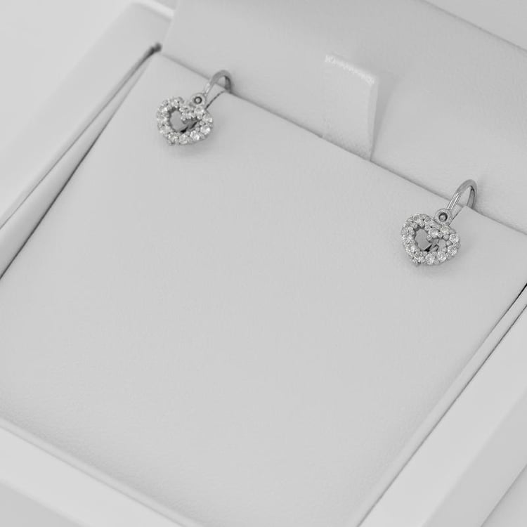 Zlaté dětské náušnice s diamanty 30899