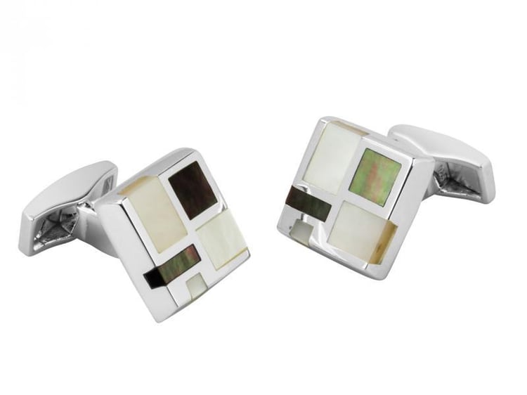 Manžetové knoflíky stříbrne Sarin