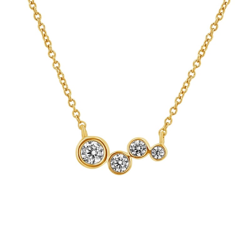 Moderní stříbrný náhrdelník s diamanty Viola 163658