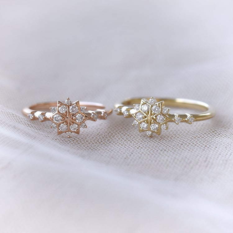 Stříbrný prsten s lab-grown diamantovou hvězdou Nighty 104721