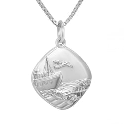 Stříbrný přívěsek se svatým Kryštofem pro řidiče a cestovatele Dio