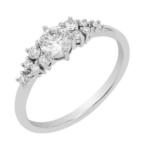 Romantický zásnubní set prstýnků s diamanty Edge