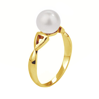 Zlatý prsten s perlou 79169