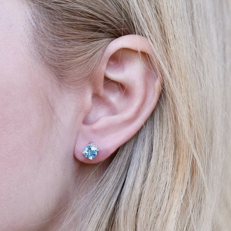 Náušnice s topazy ze stříbra Geva 106834