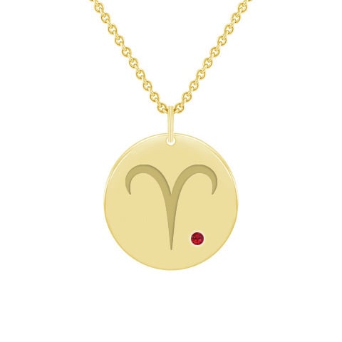 Gravír berana s rubínem 59957