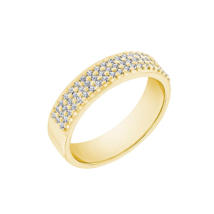 Zlatý eternity prsten plný diamantů Muttial 152857