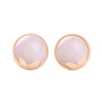 Zlaté náušnice s cabochon růženíny Erica