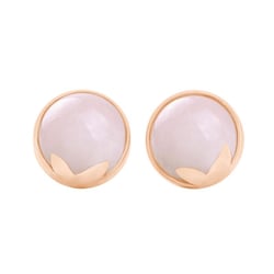 Zlaté náušnice s cabochon růženíny Erica