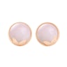 Zlaté náušnice s cabochon růženíny