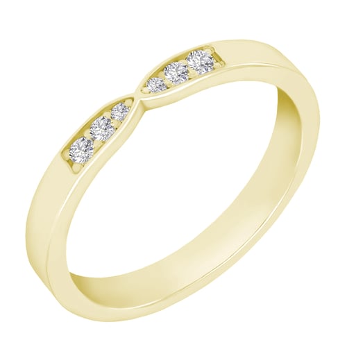 Zlatý eternity prsten s diamanty Hvala