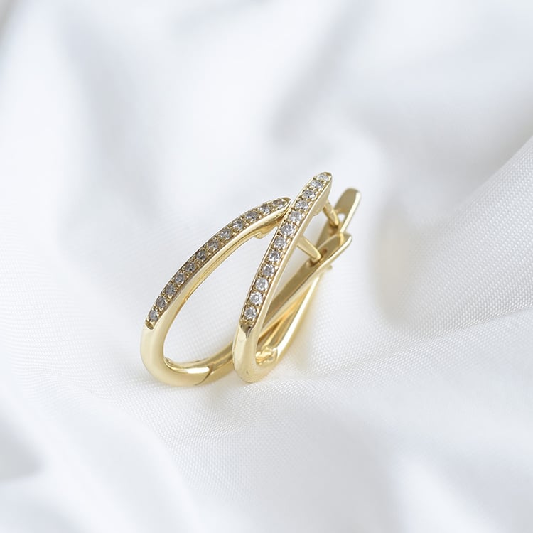 Náušnice s diamanty ze zlata 85869