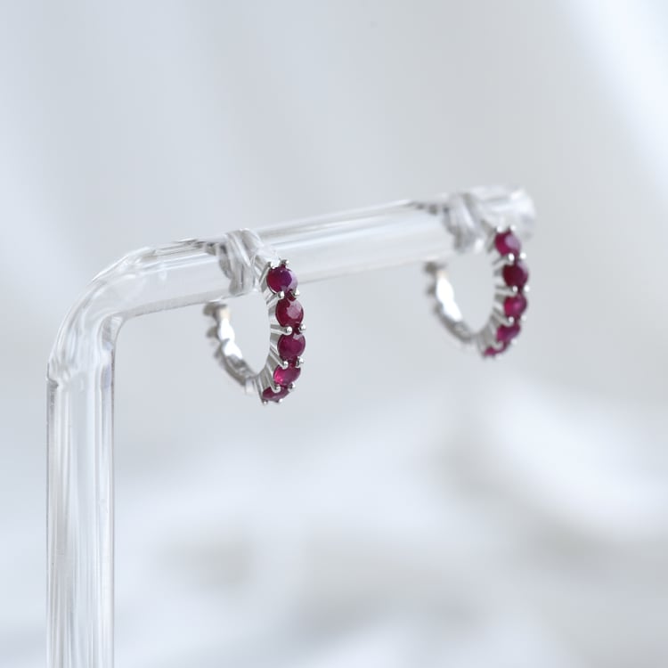 Rubínové náušnice 85819