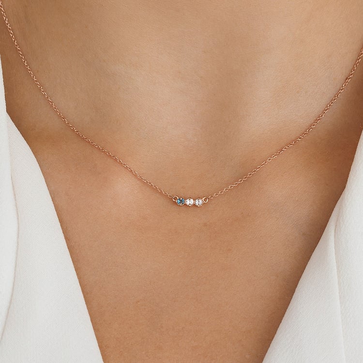 Minimalistický náhrdelník s drahokamy 158495