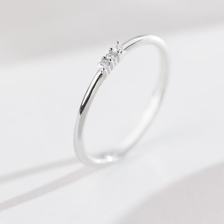 Stříbrný diamantový prsten Nicklas 157793