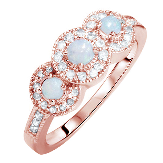 Diamantový prsten z růžového zlata 79146