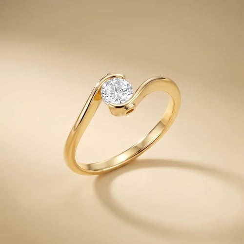 Zásnubní prsten s výběrem písmene a lab-grown diamanty Saffar