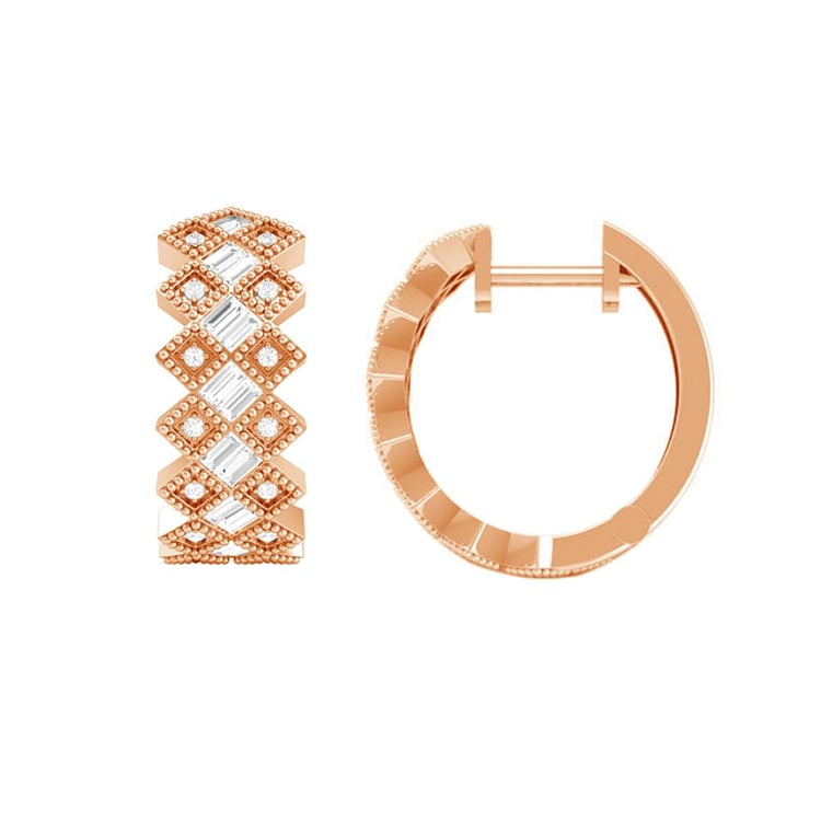 Stříbrné kruhové náušnice s lab-grown diamanty Helle 159301