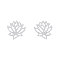 Stříbrné náušnice s květy lotosu Emmalyn