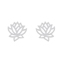 Stříbrné náušnice s květy lotosu Emmalyn