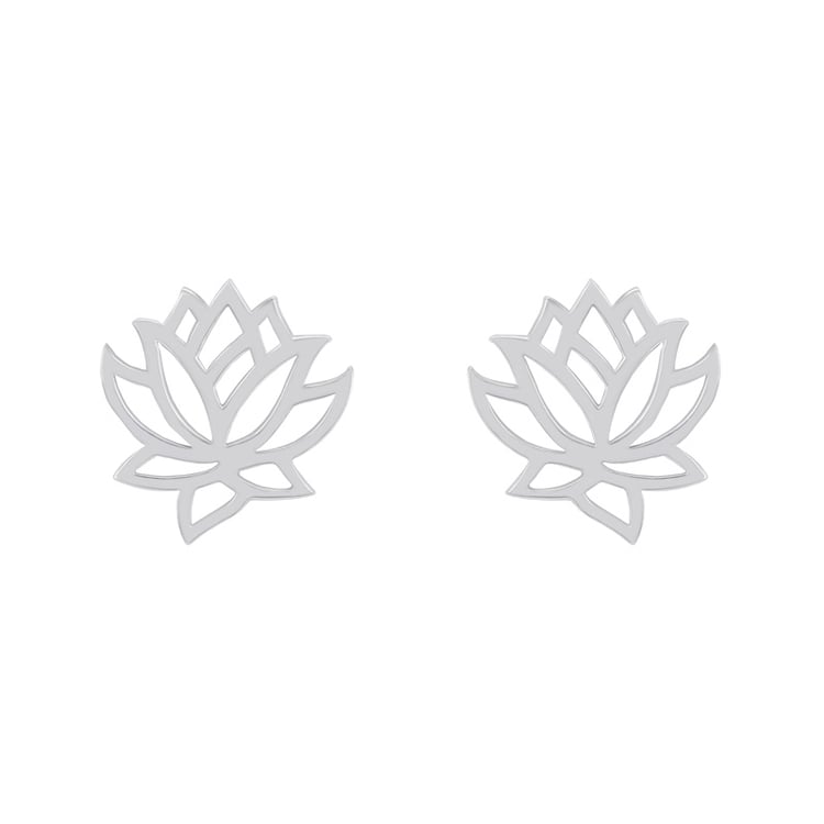 Stříbrné náušnice lotos