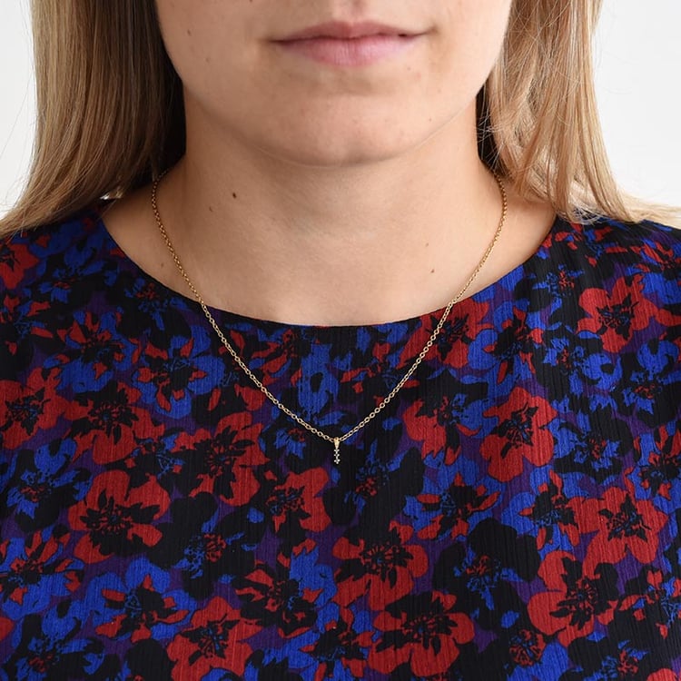 Pozlacený přívěsek s diamanty 86252