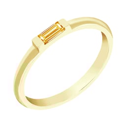 Minimalistický prsten s citrínem Xenia