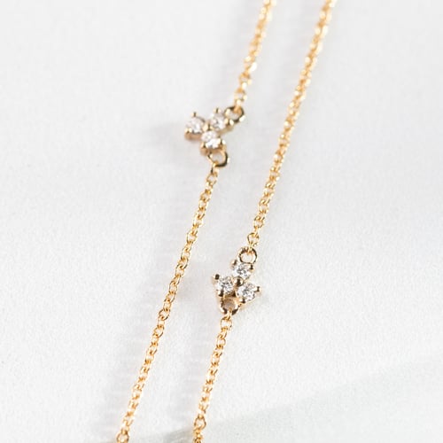 Sada minimalistických šperků se třemi lab-grown diamanty Milton