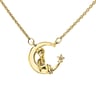 Náhrdelník ve tvaru měsíčku s diamantem Malý princ