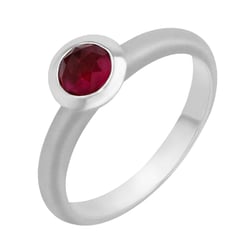 Zlatý prsten s rose cut rubínem Layla