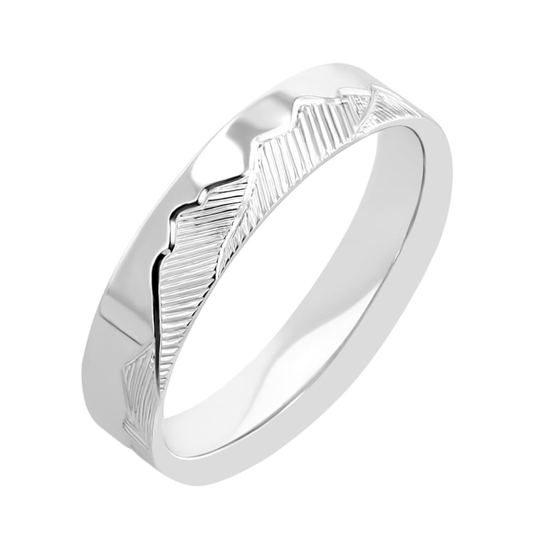 Snubní prsteny s ruční rytinou hor Safa 116389